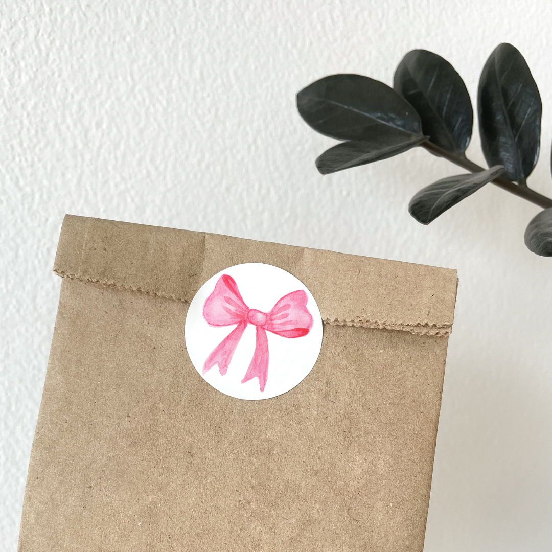 Zauberhafte Rosa Schleife – Ästhetischer Sticker für jeden Anlass