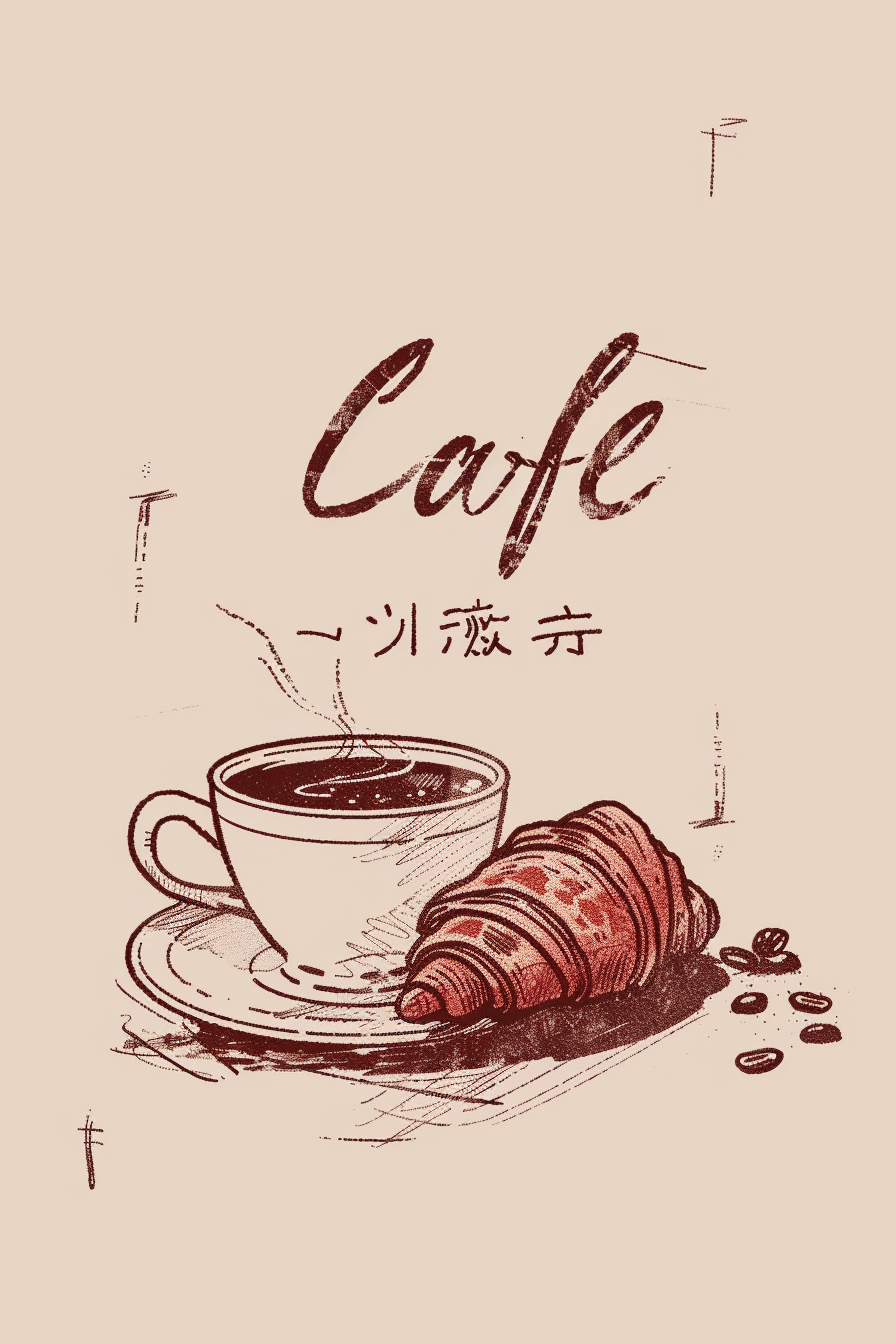 Café Poster, japanisches Café, ästhetischer Druck, Küchendeko, Wanddekoration