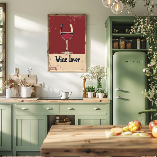 Wein Lover Vintage Posterdruck – Ein Muss für Weinliebhaber